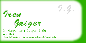 iren gaiger business card